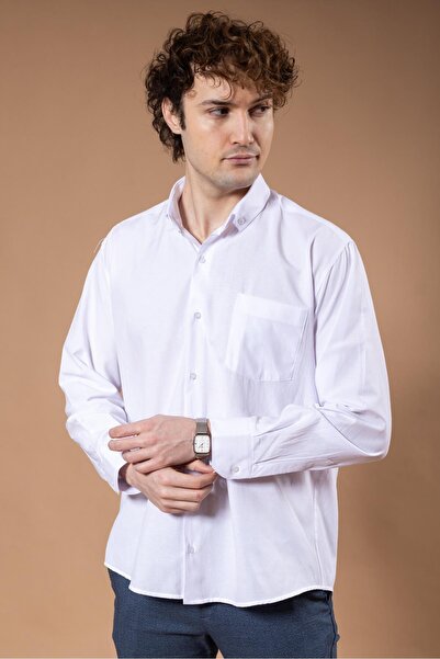 Mutlu City Чоловіча сорочка з довгими рукавами, класичний крій, прямий силует, натуральна бавовна, 8180