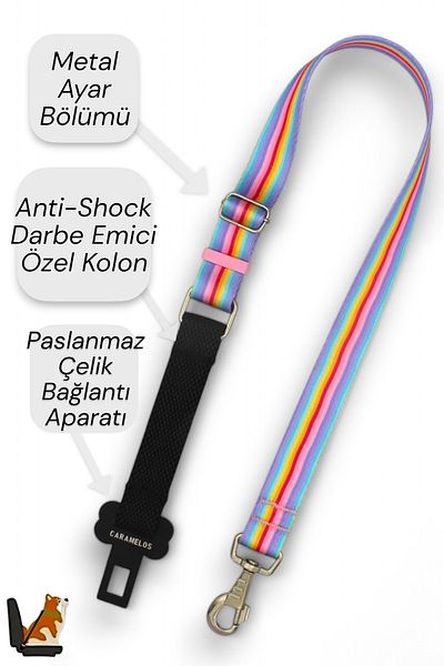 CARAMELOS Cat and Dog Car Seat Belt, Car Collar