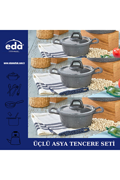 Eda Üçlü Asya Derin Tencere Seti 16/18/20