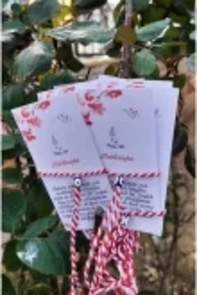 Arjew 10 Pieces of Gift Distribution Special Message Card Evil Eye Beaded Marteniçka Bracelet