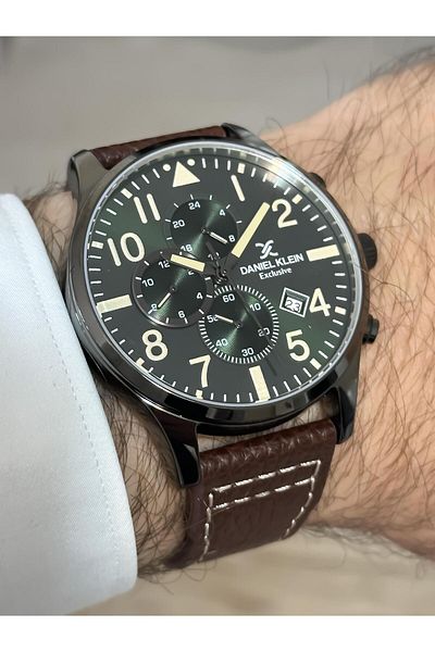 Daniel Klein Exclusive Men's Wristwatch Dual Time Active Indicators