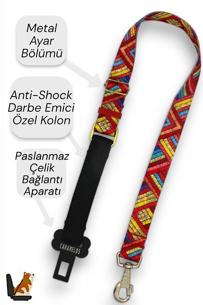 CARAMELOS Cat and Dog Car Seat Belt, Car Collar
