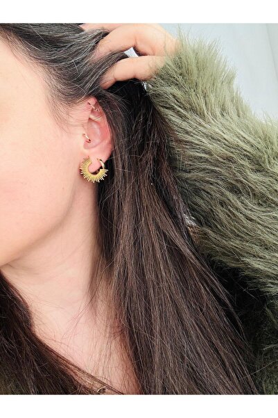 MITH SB TAKI Stainless Steel Half Circle Sun Earring