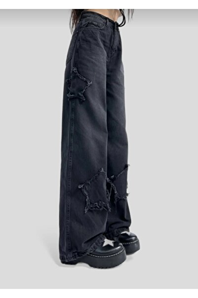 eyonnwear Y2K RECYCLED BAGGY POCKET STAR JEAN PANTOLON