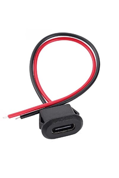 CNL 2 Pin Type C Usb Uzatma Kablosu-Syah