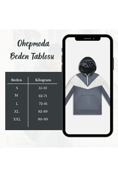 OHEPMODA Αδιάβροχο επένδυση εσωτερικά Διπλό Χρώμα Καγκουρό Τσέπη με κουκούλα Λεπτό αδιάβροχο