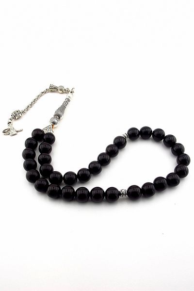 Solfera Dark Brown Id Tree Oud 33 Grain Rosary - Ts006
