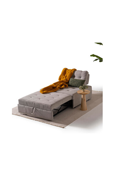 Home Kafi Yataklı Tekli Koltuk Açık Gri