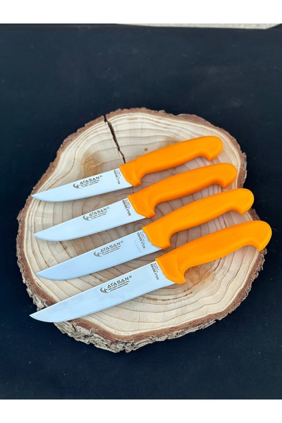 ATASAN Gold Seri Mutfak Bıçak Seti Et Ekmek Sebze Börek Bıçağı 4 Parça