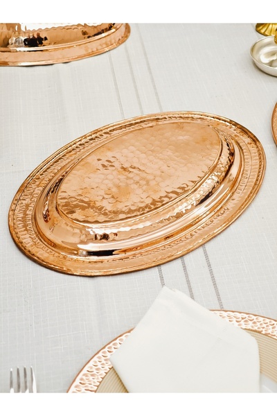 modabakir Copper Boat Plate 30 cm