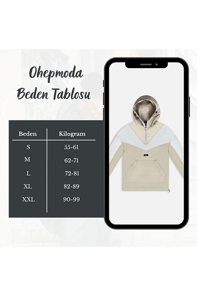 OHEPMODA Αδιάβροχο επένδυση εσωτερικά Διπλό Χρώμα Καγκουρό Τσέπη με κουκούλα Λεπτό αδιάβροχο
