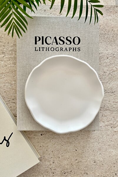 Mandalin Art Studio Καμπυλωτό Στρογγυλό Διακοσμητικό Πιάτο, Δίσκος αρραβώνων 20 εκ