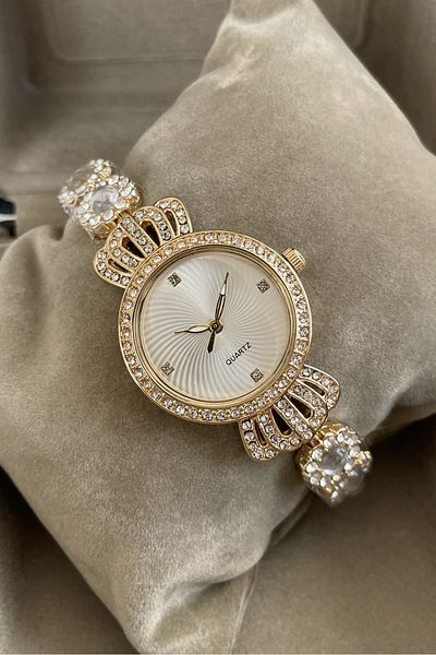 Leerybee Minimal Vintage Women's Watch with Stones Kn-02