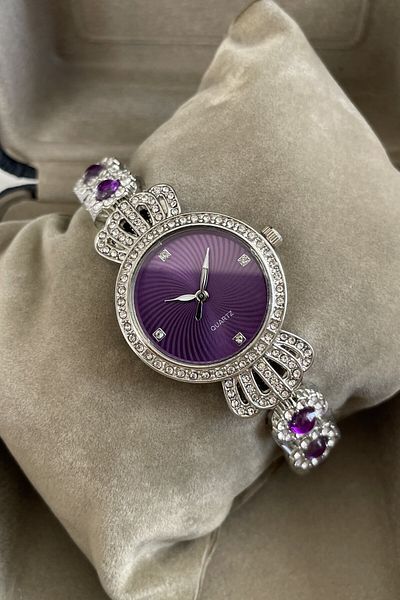 Leerybee Minimal Vintage Women's Watch with Stones Kn-02
