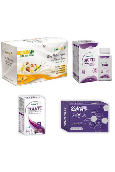 Barifit Barifhite Healthy Life Pack 2 (21 Pack Protein Powder,Multi-Vitamin Syrup,Multi-Vitamin Capsule,Collagen)