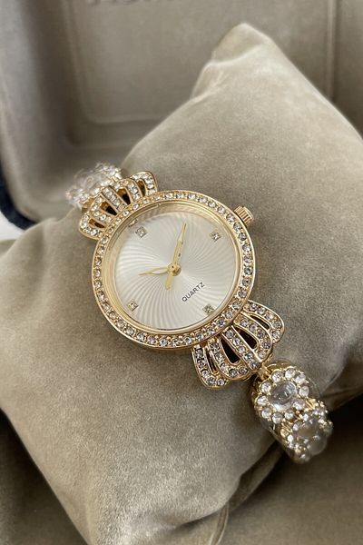Leerybee Minimal Vintage Women's Watch with Stones Kn-02