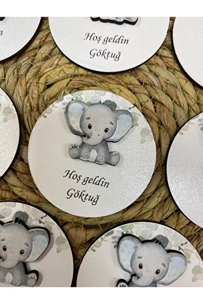 FORONEUS Fil Figürlü Ahşap Bebek Magnet 20 Adet