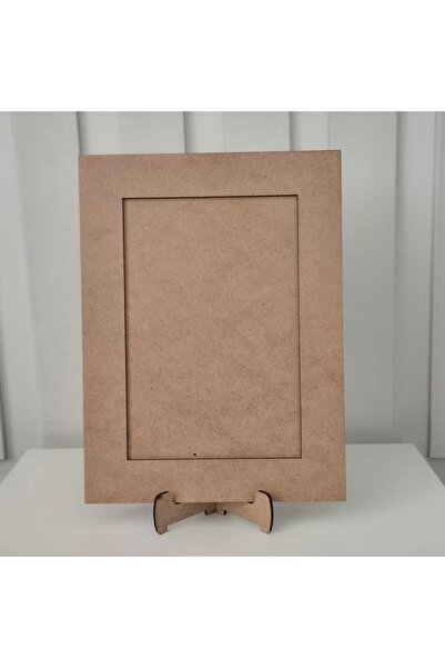 AllFayLazer 3'lü Ham Ahşap Boyanabilir Fotoğraf Çerçeve Çocuk Oyun Boyama Etk...