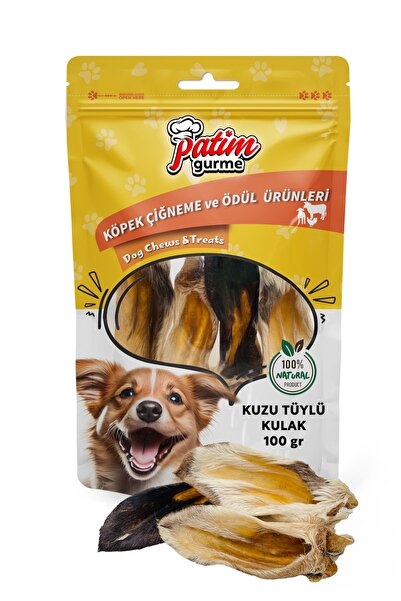 Kuzu Tüylü Kulak 100 Gram Doğal Köpek Ödül Maması