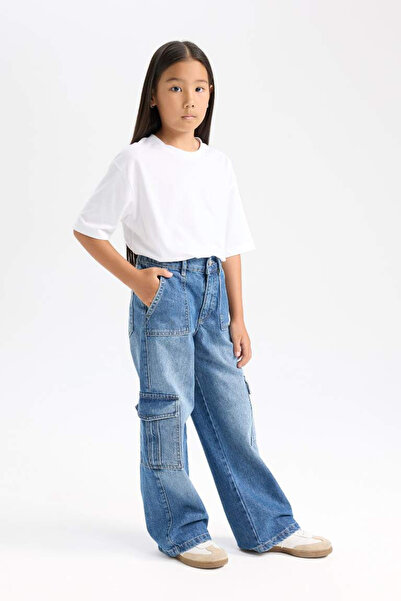 DeFacto Çocuk Trousers C8540a8 Mıd Blue