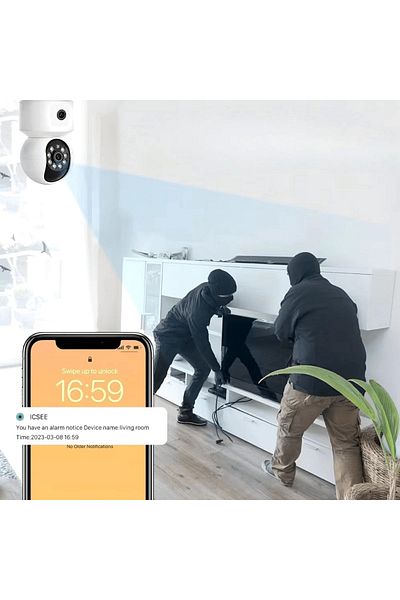 NEZADE STORE Dual Camera Wireless Connected Night Vision Home Security Camera Yosee (Lisinya)