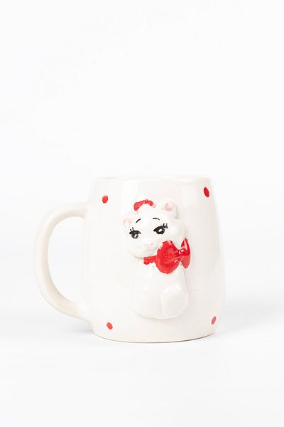 Loomart Handmade Ceramic Mug Cup with 3D Cute Cat Figure 400ml