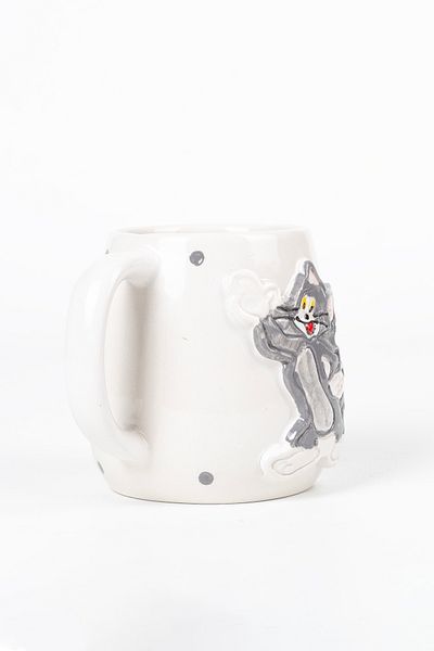 Loomart Handmade Ceramic Mug Cup with 3D Tom Figure 400 ml