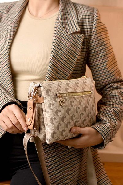Cacharel Paris Women's 3 Compartment Long Cross Strap Shoulder & Hand Bag