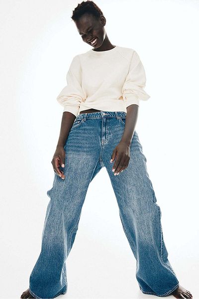 H&M Washed cotton sweatshirt