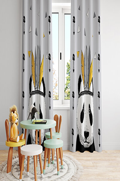 BelezaHome Gray Panda Decorative Pendant Lamp Children's Room Chandelier