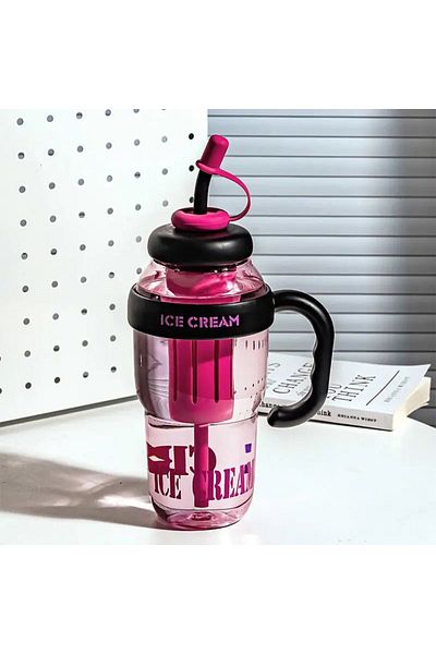 Comprox Ice Cream Detox Water Bottle – 1300ml Bpa Free Big Mug Ice Bottle -Sports Flask