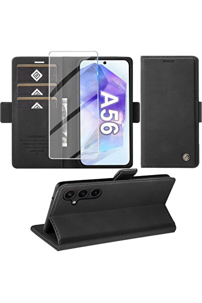 Rivor Case for Samsung Galaxy A56 with Camera Protector, Flip Cover with Card...