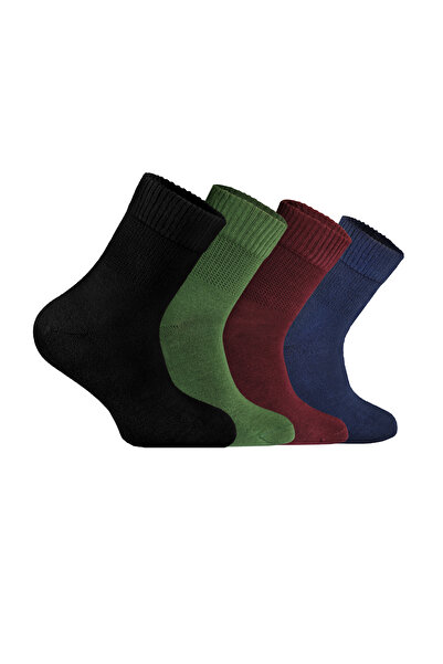 LOVE RAİN FASHİON مجموعة مريحة مكونة من 4 جوارب يومية لمرضى السكري من الخيزرا...