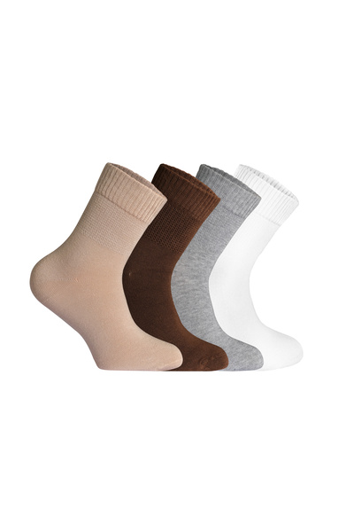 LOVE RAİN FASHİON مجموعة مريحة مكونة من 4 جوارب يومية لمرضى السكري من الخيزرا...