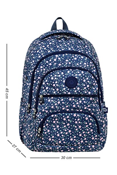 çantamgelsin Rucsac de liceu și gimnaziu cu model de lux, ghiozdan cu model, cadou breloc cu maimuță