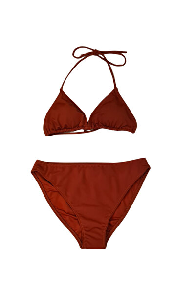 Butik Glowzia Kiremit Renk Kadın Bikini Takımı Üçgen Kalıp