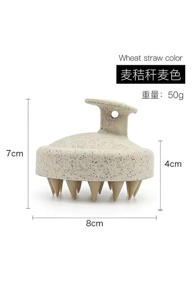 Choice Wheat 1pc Silicone Shampoo Brush Body Massage Brush Bath Shower Brush Salon Hairdressing Tool Scalp
