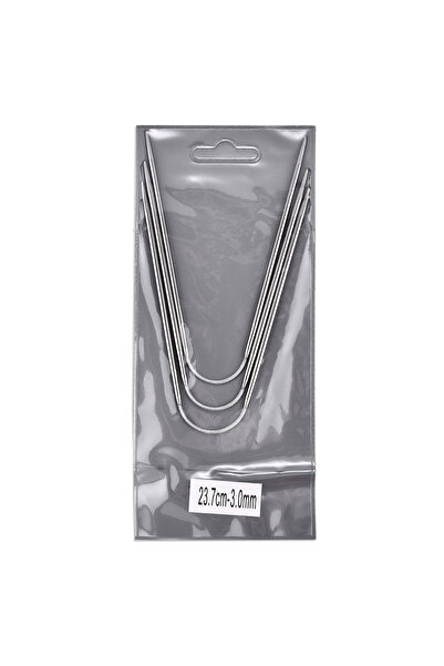 Choice إبر حياكة دائرية مقاس 3 مم، مجموعة من 3 إبر حياكة دائرية معدنية، حياكة للأطفال