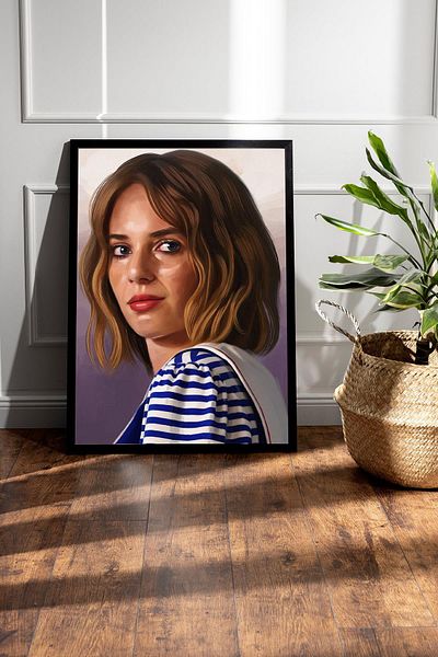 Saturn Stranger Things Robin Framed Painting - Tv Series Poster Painting