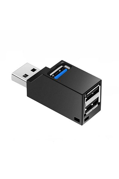 Choice موزع USB من فاسو باللون الأسود، موزع USB 3.0، موزع USB صغير، صندوق توزيع عالي السرعة من 1 إلى 3 منافذ