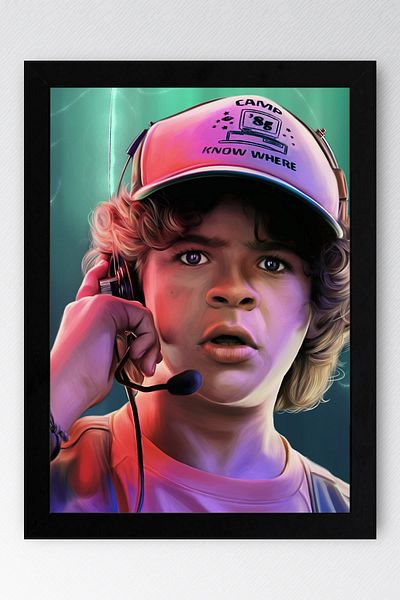 Saturn Stranger Things Dustin Pictură înrămată - Poster de televiziune