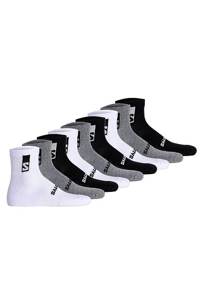 Salomon Unisex Quartersocken, 9er Pack - EVERYDAY ANKLE, Frottee, Stütz-Zone, Logo