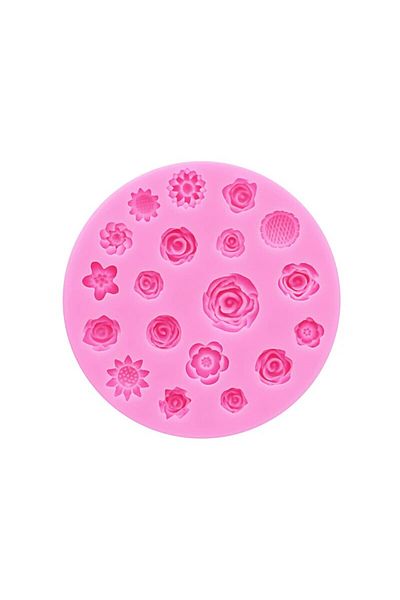 TUTULE Pink Flowers Silicone Mold Flower Resin Phone Case Head Rope Hair Card Jewelry Accessories Mold Flow