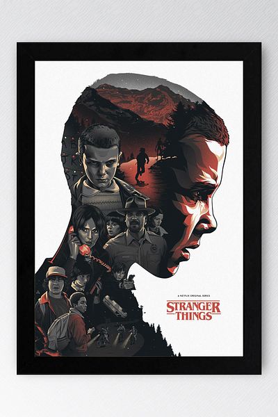 Saturn Stranger Things Pictură înrămată - Poster de serie
