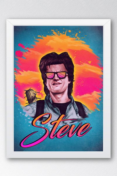 Saturn Stranger Things Steve Pictură înrămată - Pictură poster de serie