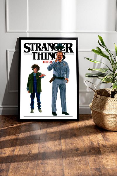 Saturn Stranger Things Jim Hopper Pictură înrămată - Poster de televiziune