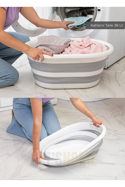 Jet's Home Σετ μπάνιου 6 τεμαχίων - Πτυσσόμενη σέλα, μπάνιο, κουβάς και κούπα χωρίς BPA