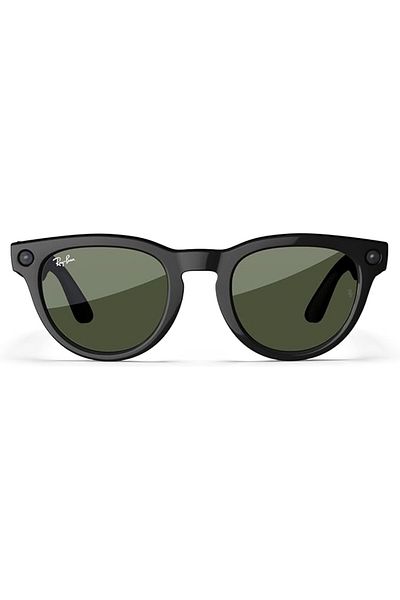 Ray-Ban | META LOW BRIDGE FIT HEADLINER Shiny Blakc Frame I Lenses G-15 Green
