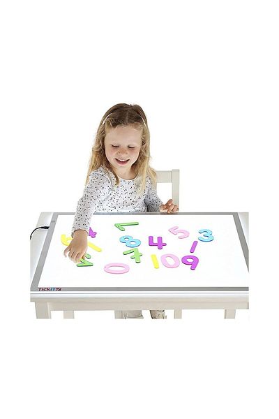 TickiT Set of 14 translucent Rainbow numbers for light tables and tables
