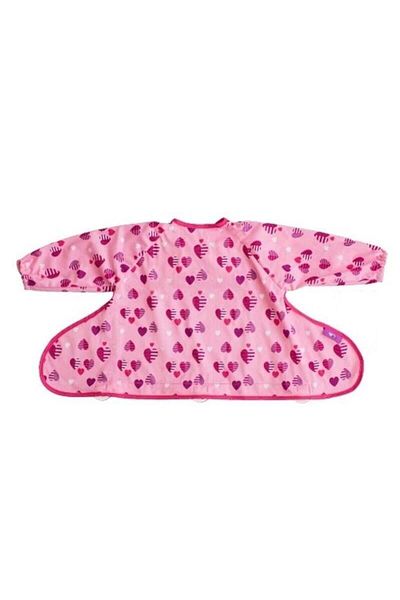 Tidy Tot Bib with sleeves and suction cups - Hearts